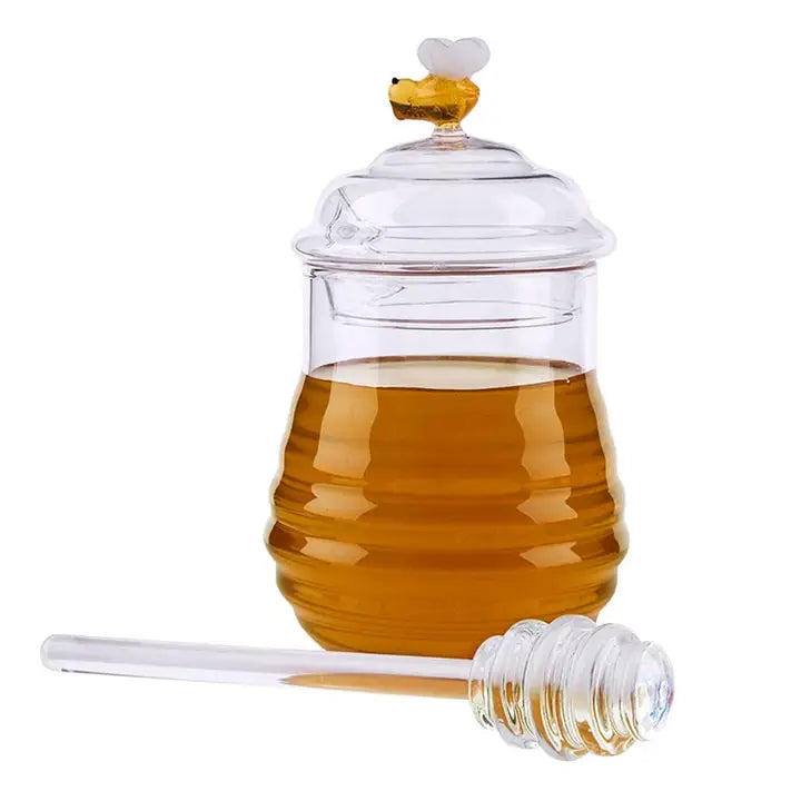 Glass Honey Jar and Dipper