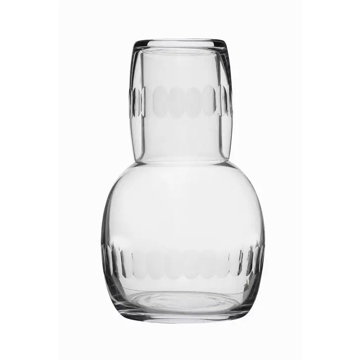 Crystal Carafe Set with Lens Design