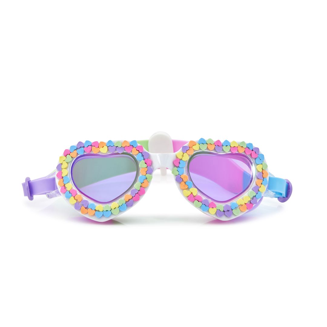 Rainbow Hearts Swim Googles