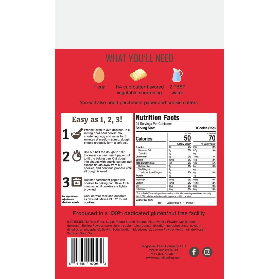 Gluten Free Holiday Sugar Cookie Mix