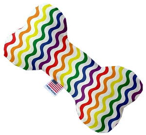Rainbow Chevron Bone Dog Toy