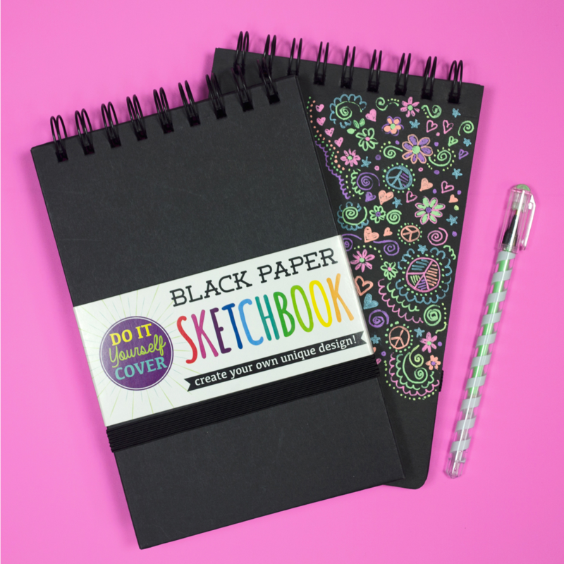 Black DIY Paper Sketchbook