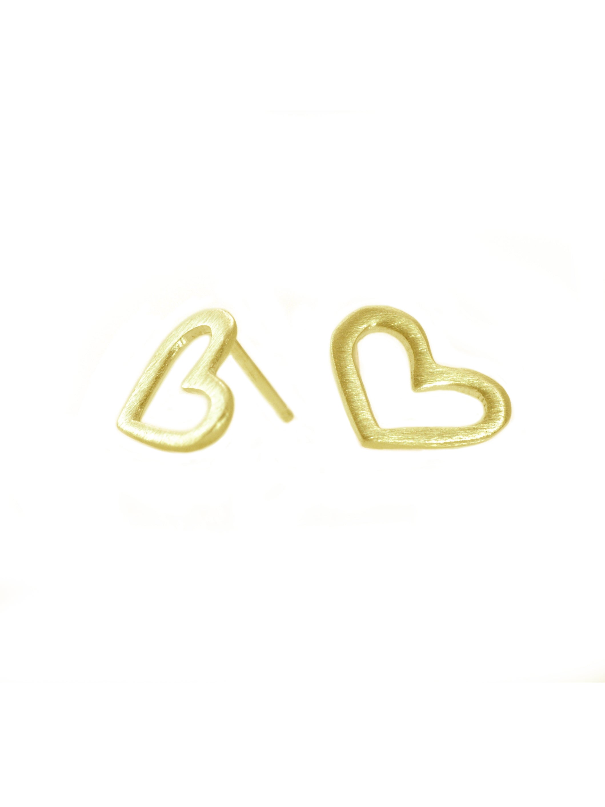 Open Heart Vermeil Stud Earring
