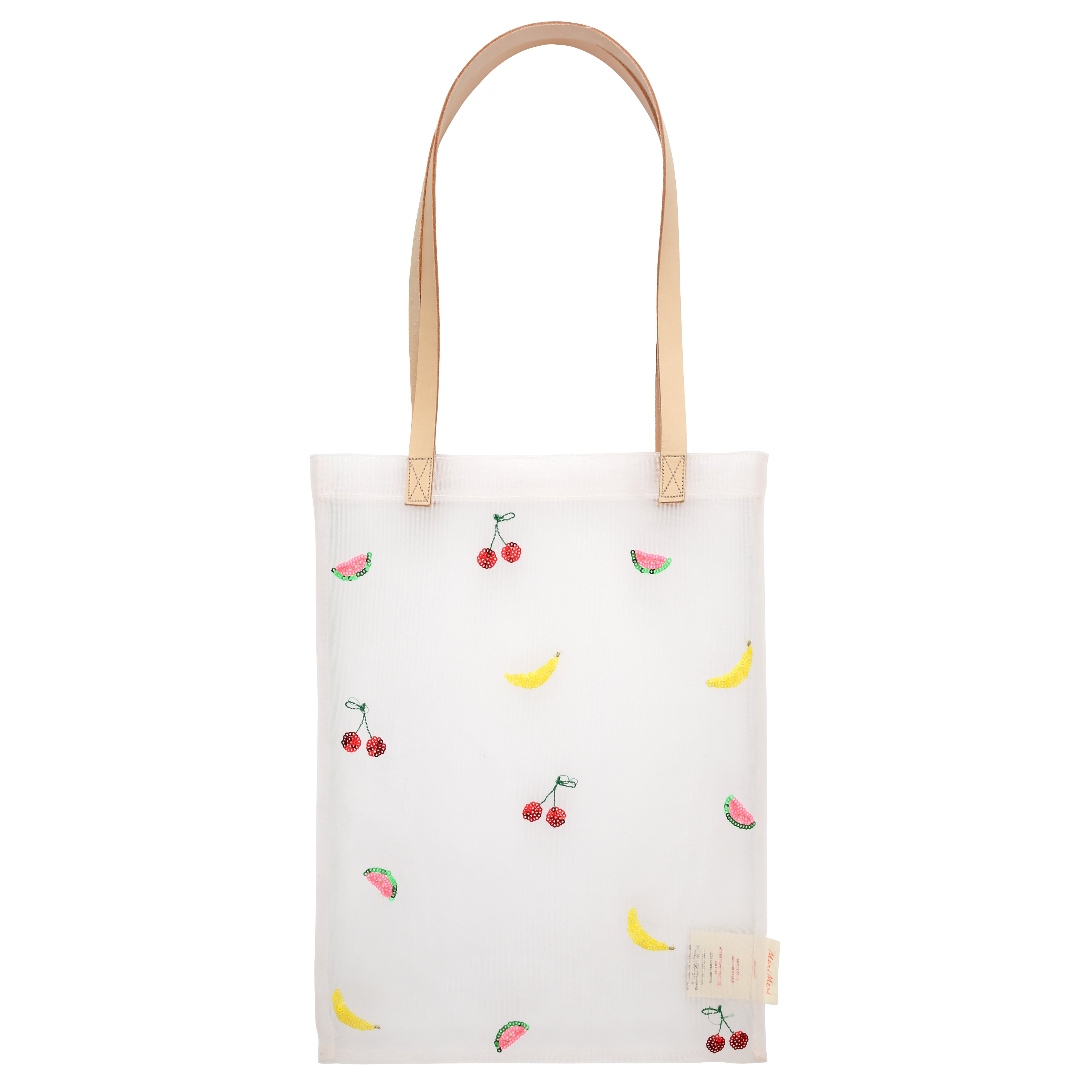 Sequin Fruit Mesh Tote Bag