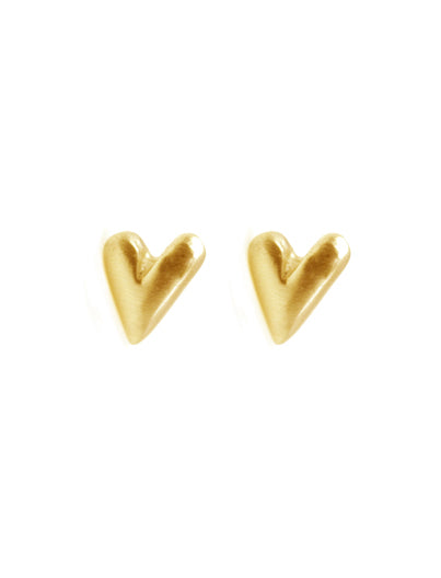 Heart Vermeil Stud Earring