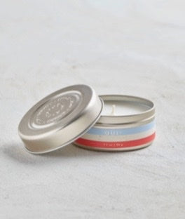 Tin Candle with Embossed Lid
