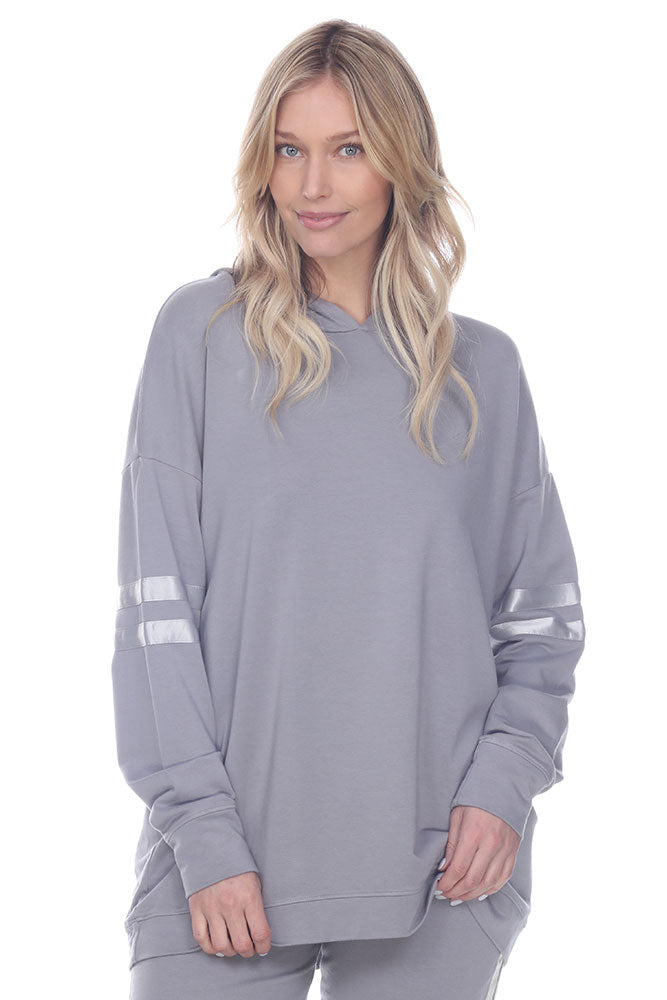 Destiny French Terry Hooded Sweatshirt With Satin Trim