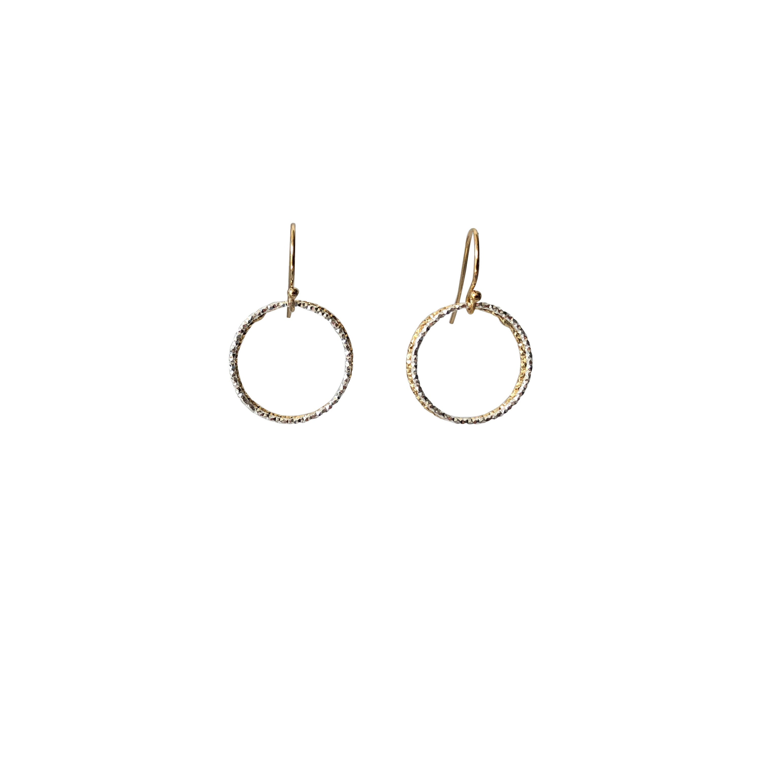 Double Ring Hoop Drop Earrings