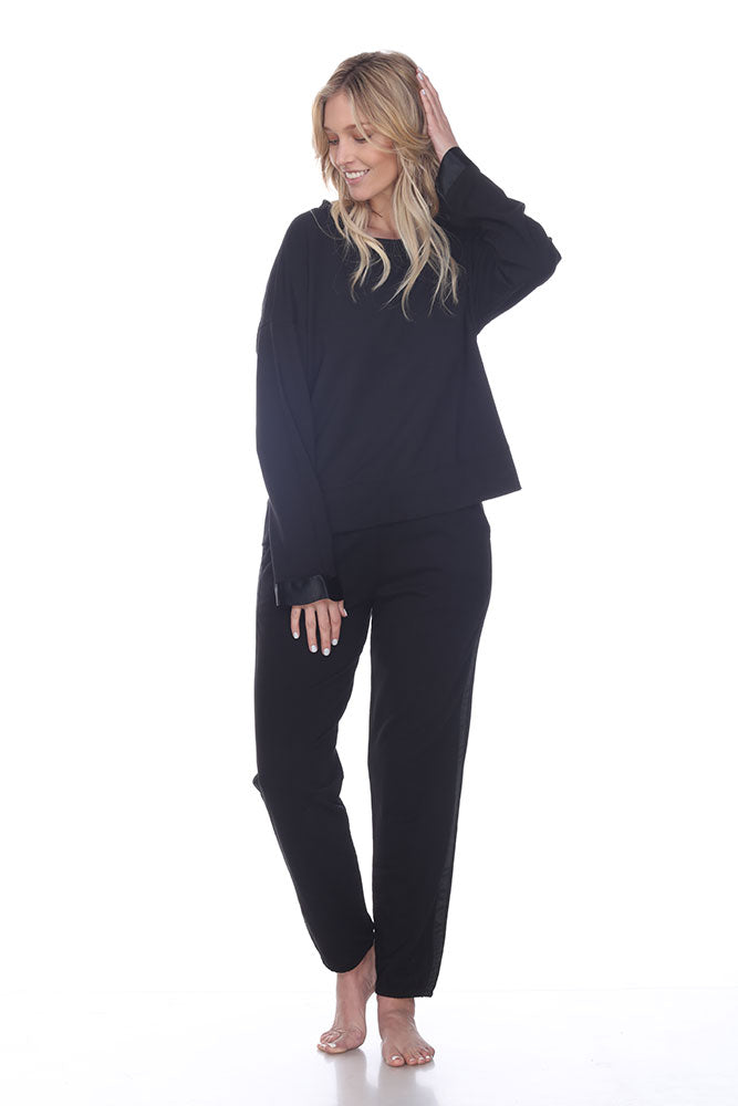 Blair French Terry Sweat Pant With Satin Trim