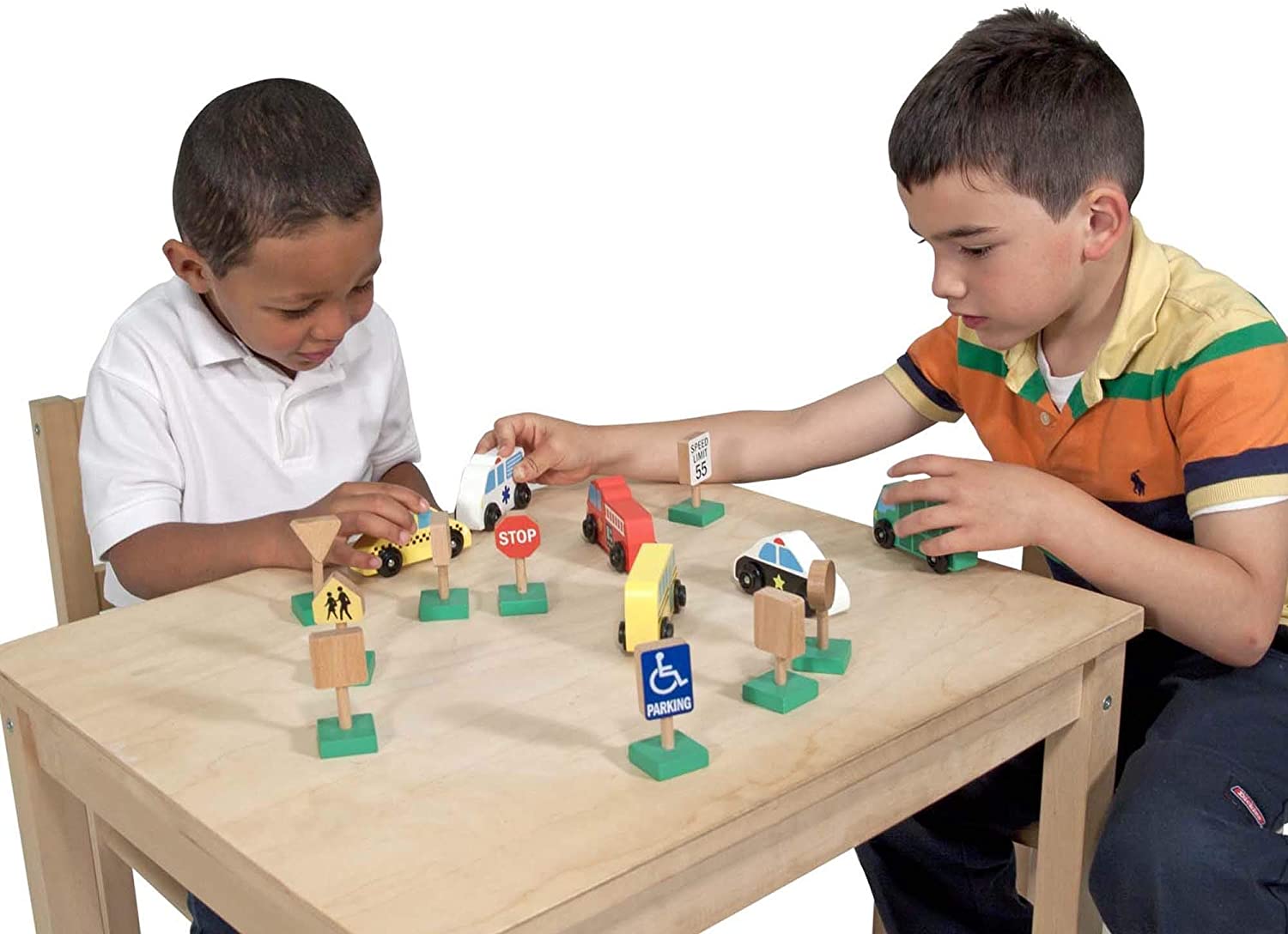 Wooden Vehicles and Traffic Signs
