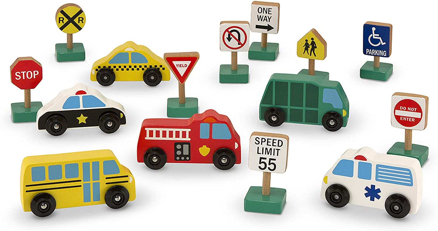 Wooden Vehicles and Traffic Signs