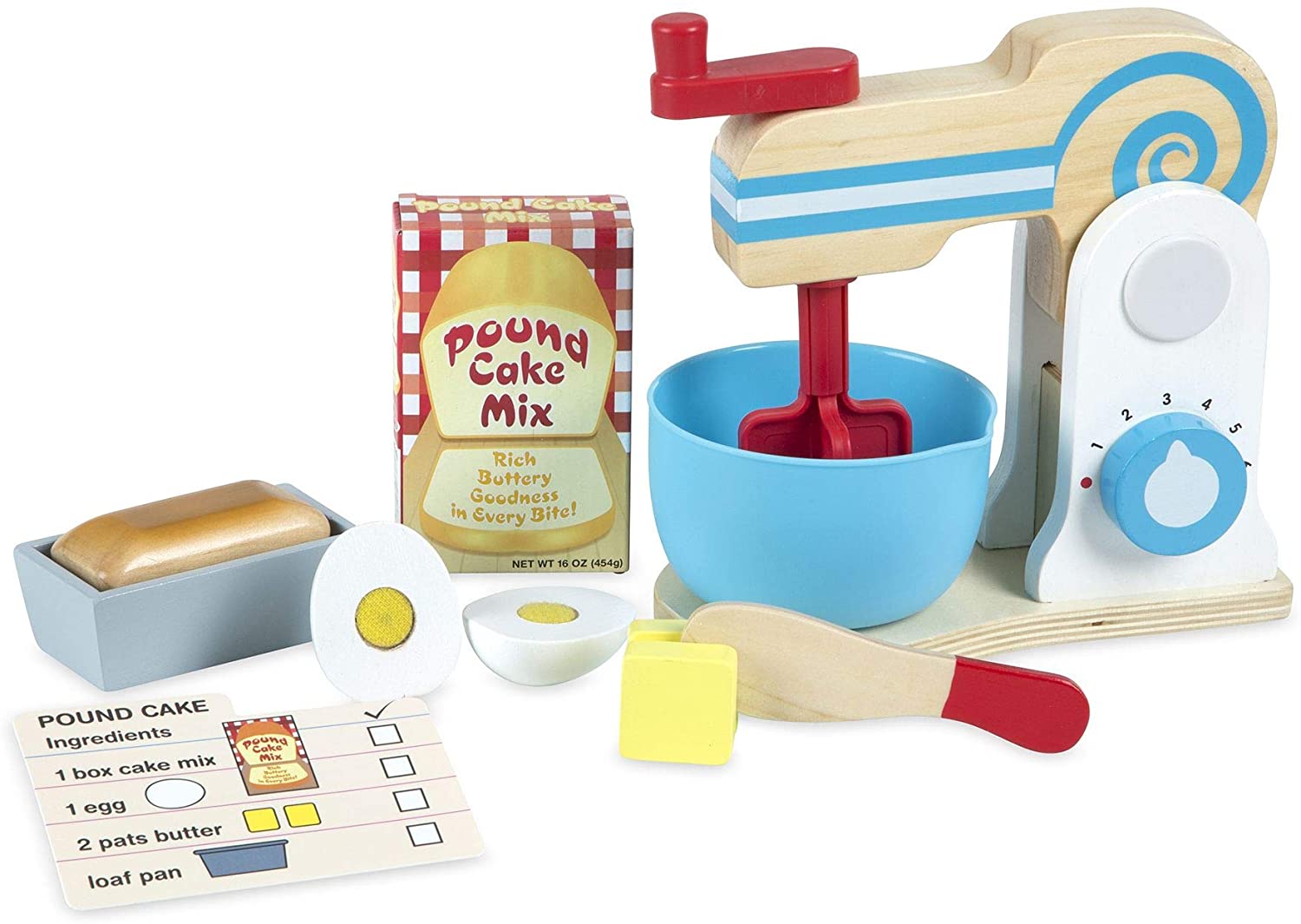 Wooden Make-a-Cake Mixer Set