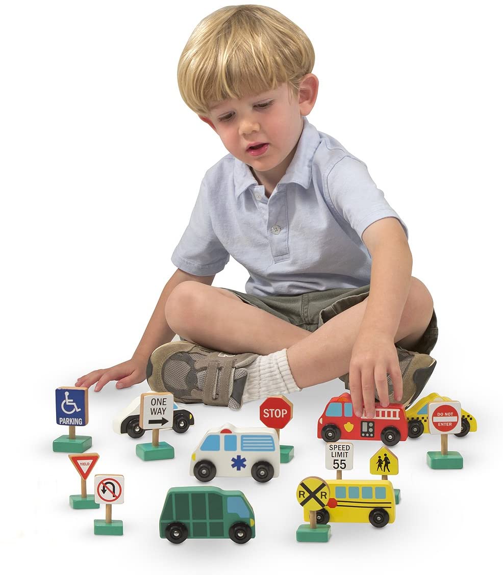 Wooden Vehicles and Traffic Signs