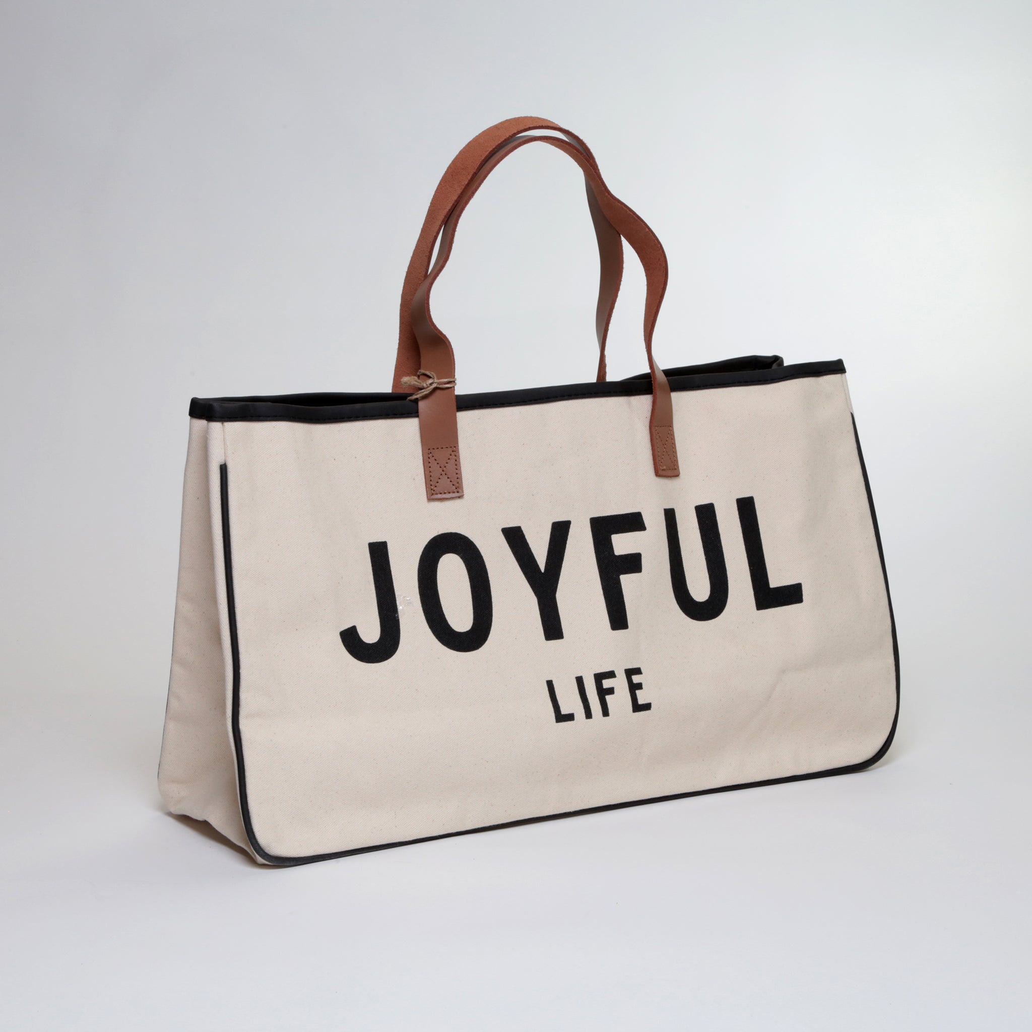Large Canvas Tote - Joyful Life