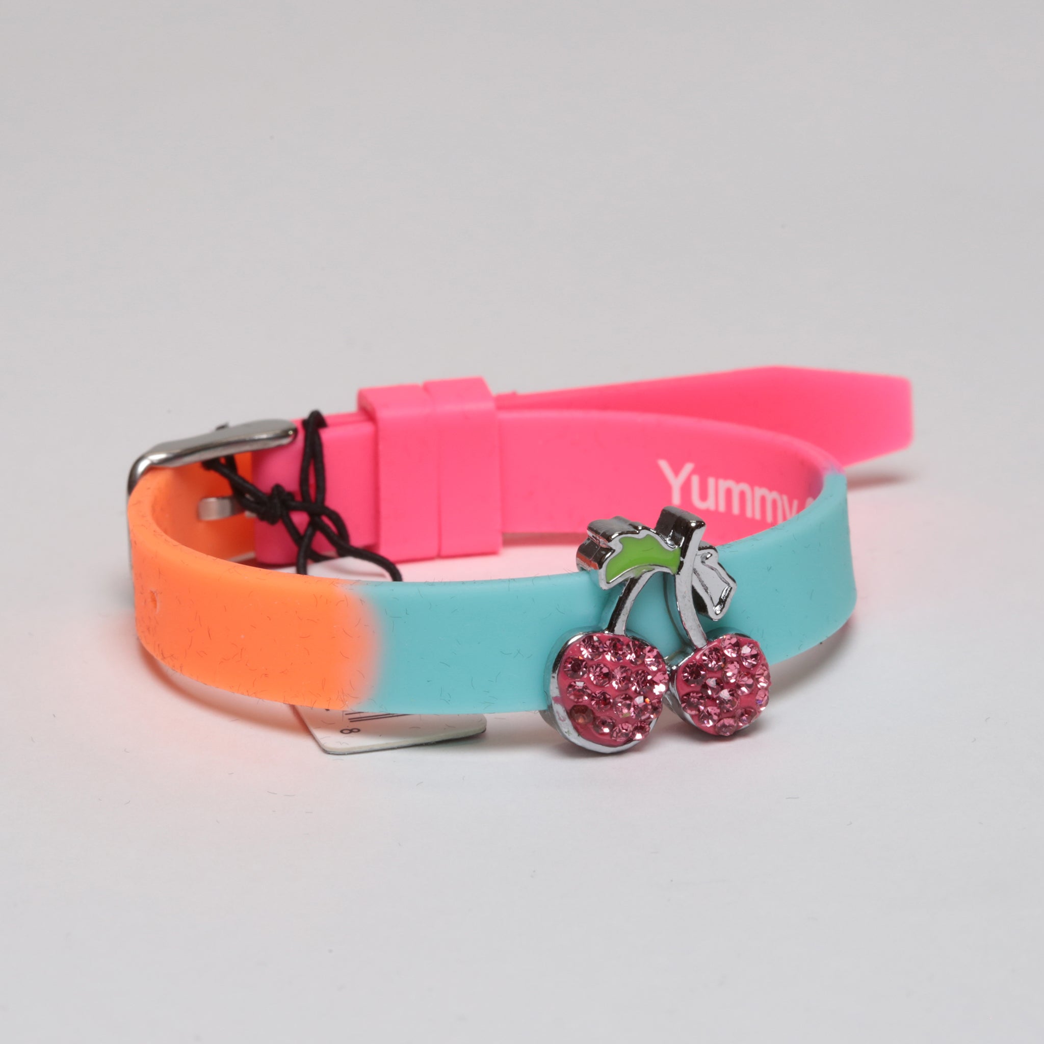 Embellished Cherry Charm Bracelet
