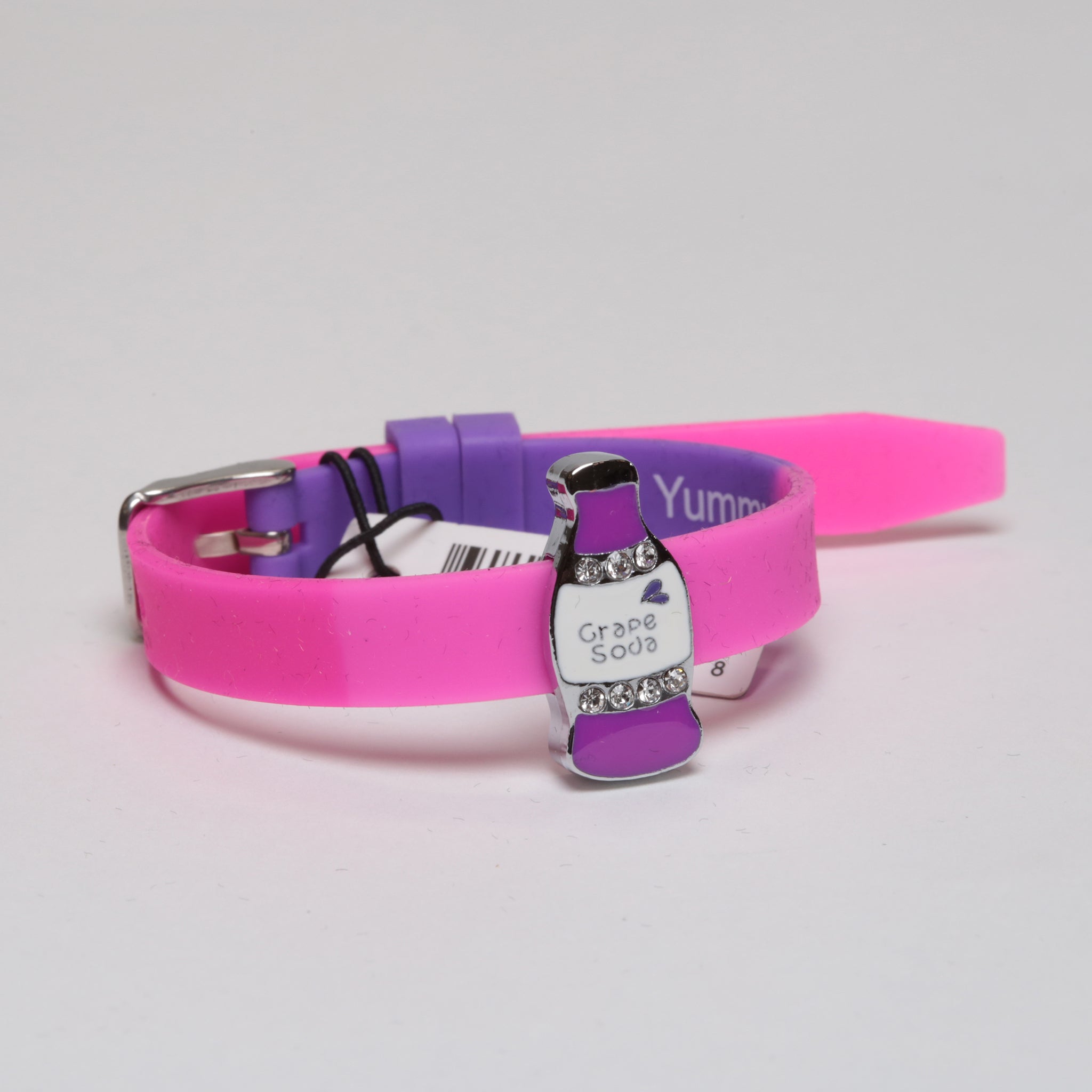 Embellished Grape Soda Charm Bracelet