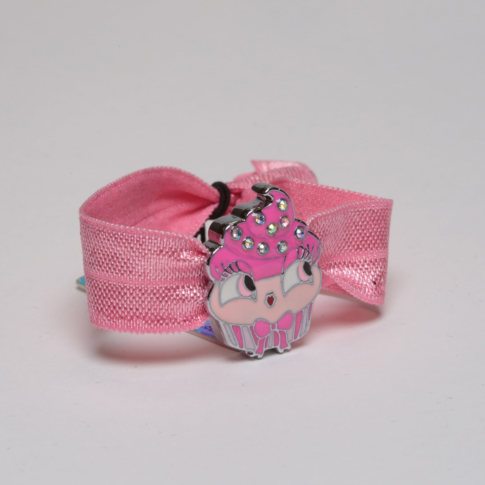 Embellished Cupcake Charm w Elastic