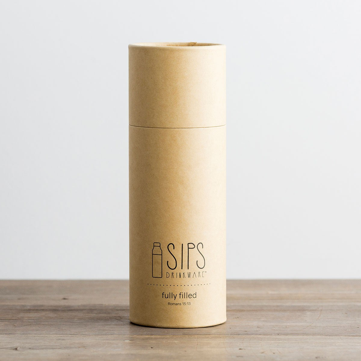 Water Bottle With Bamboo Lid - Fully Filled