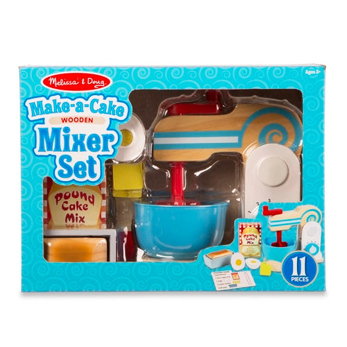 Wooden Make-a-Cake Mixer Set