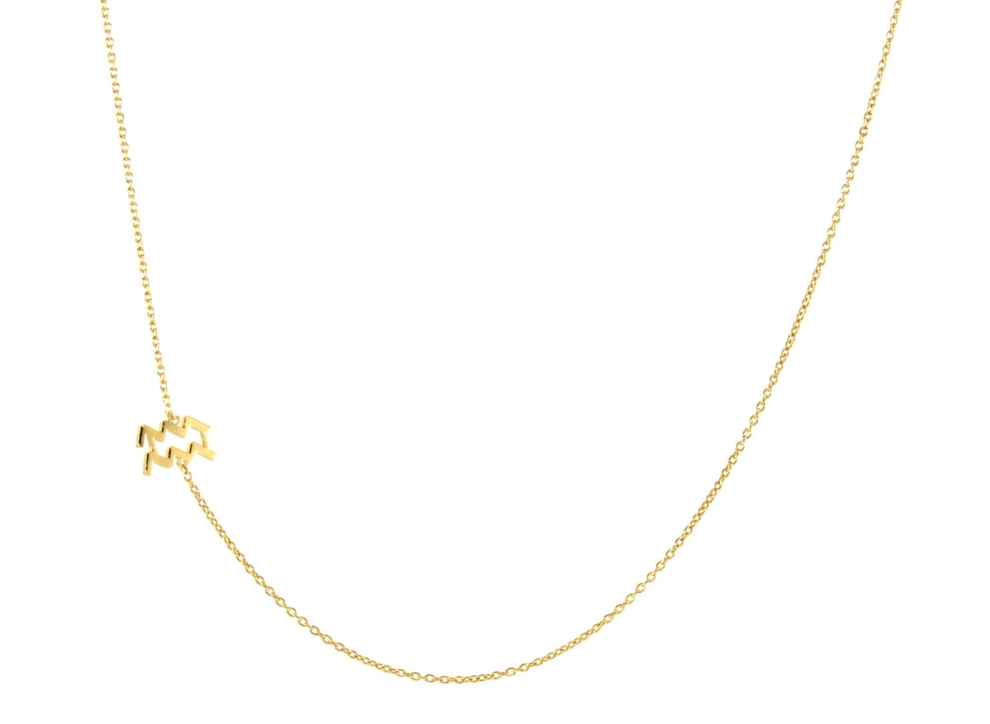Sideways Zodiac Necklace