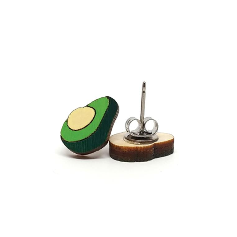 Wood Stud Earrings