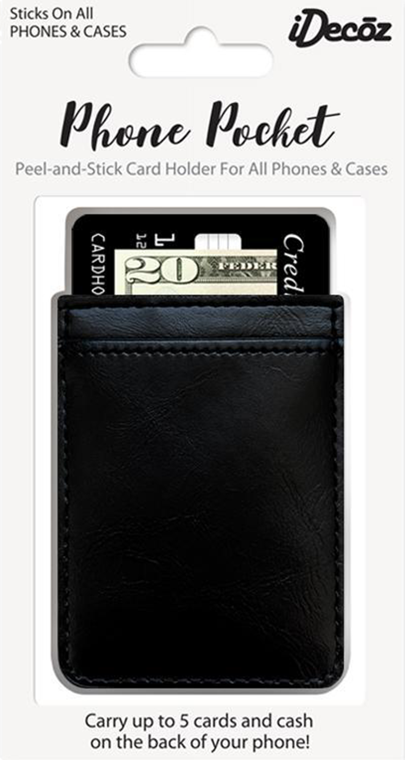 Black Leather Phone Pocket