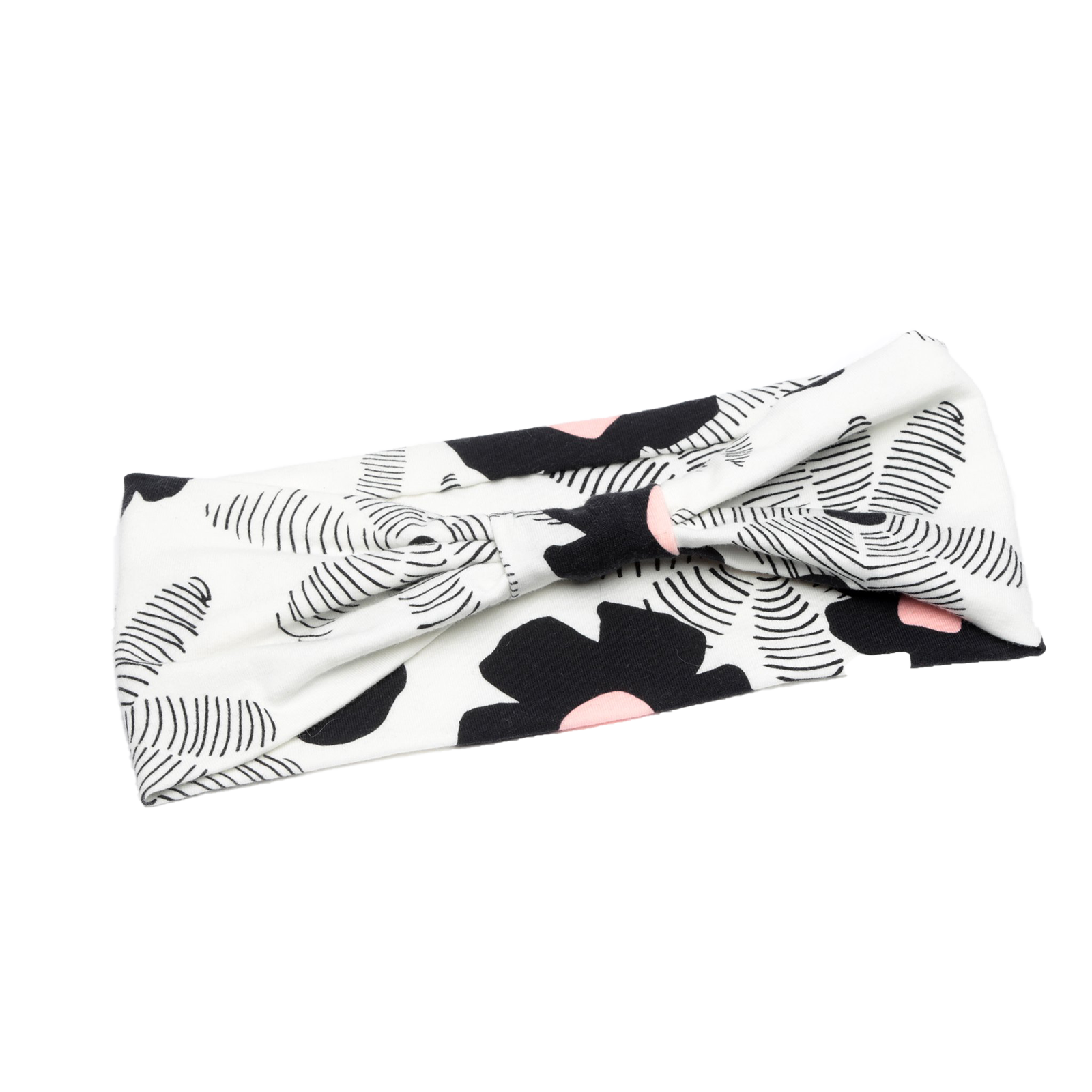 Black and White Poppies Headband