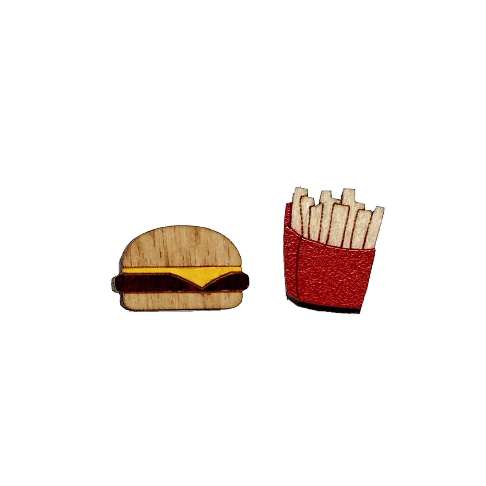 Wood Stud Earrings