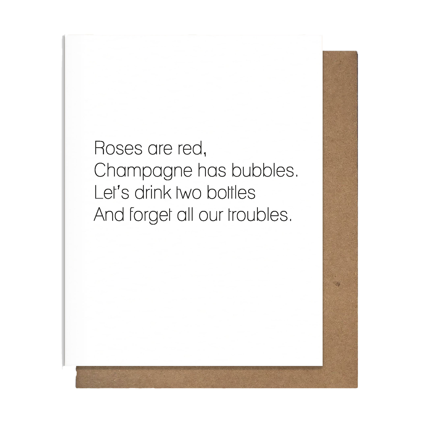 Champagne Poem Card