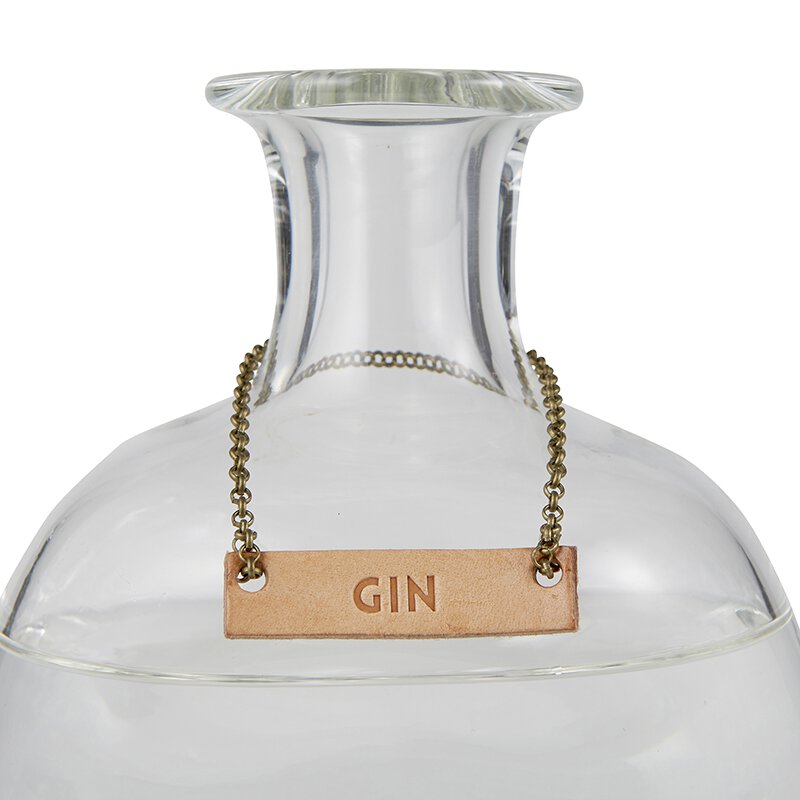 Leather Decanter Tag Set - 4 Pack
