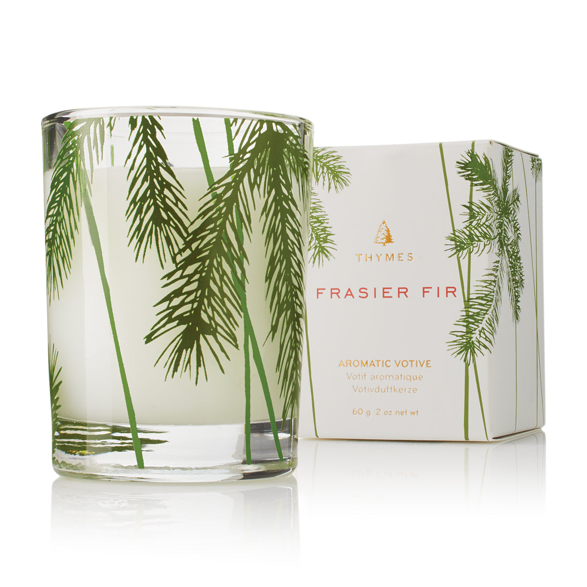 Frasier Fir Votive Pine Needle Design Candle
