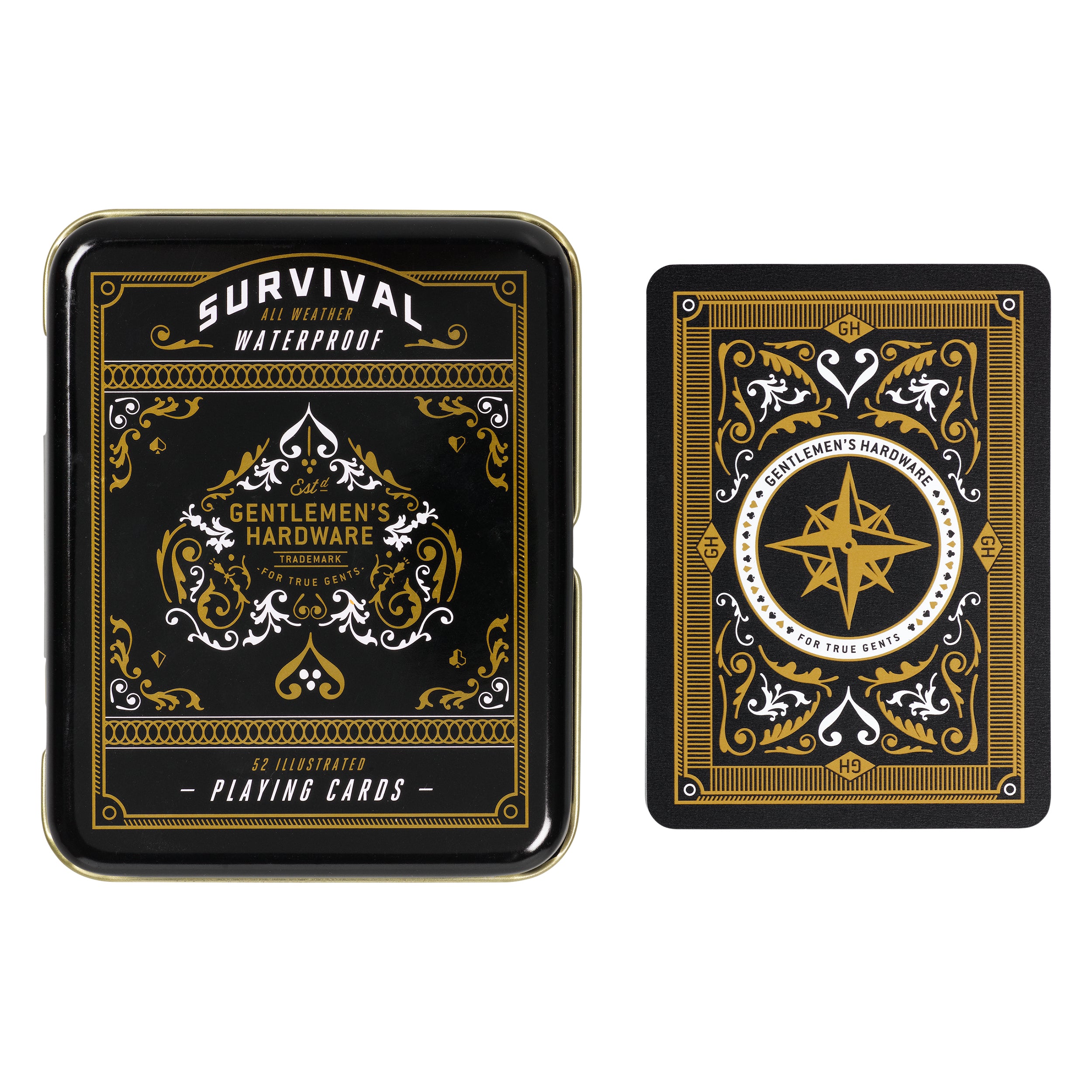 Survival Playing Cards in Tin