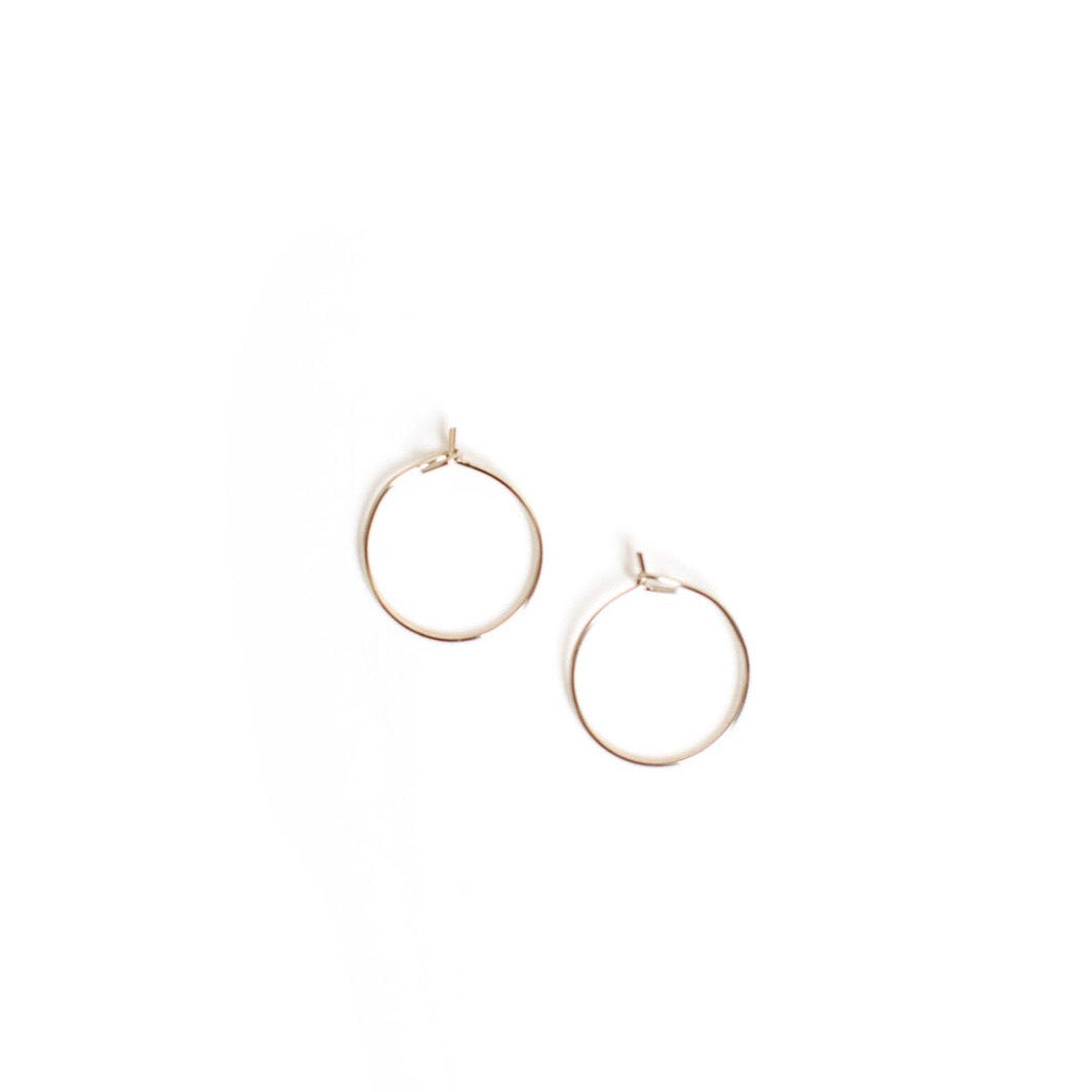 Minimal Silver Tone Hoop Earrings
