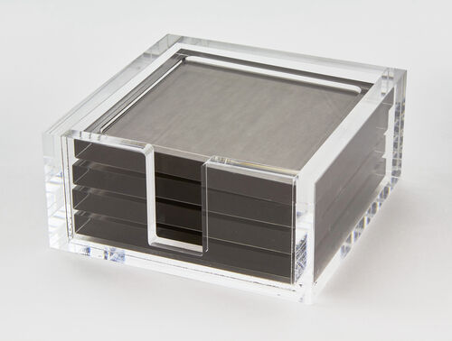 Acrylic Coaster Set Silver