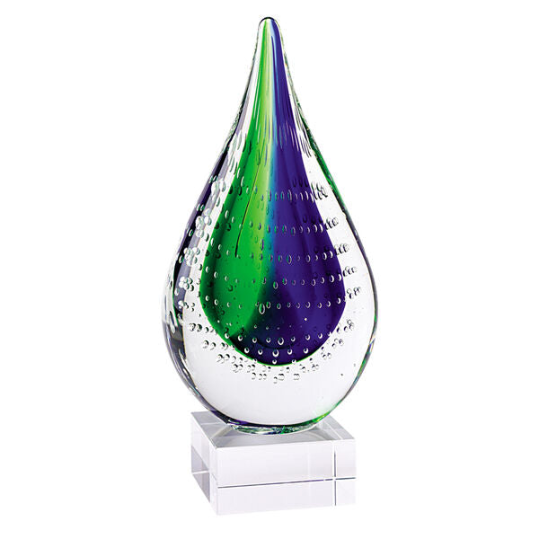 Glass Teardrop & Base