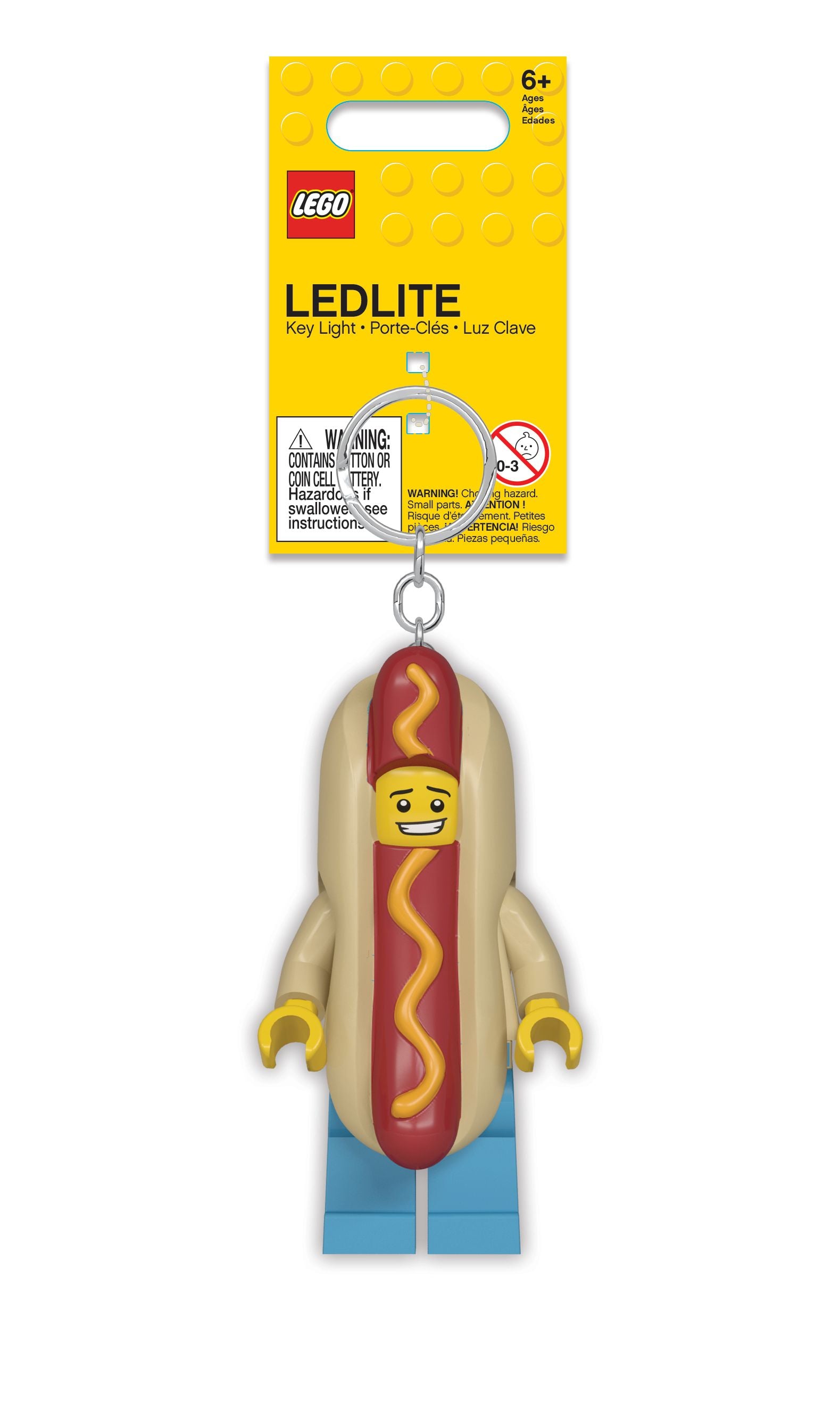 LEGO Hot Dog Man LED Keychain Flashlight