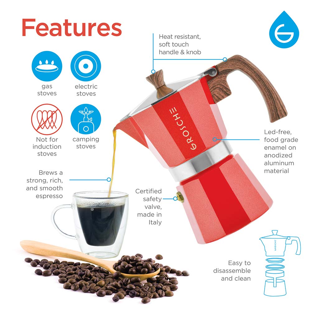 MILANO 3 Cup Stovetop Espresso Maker