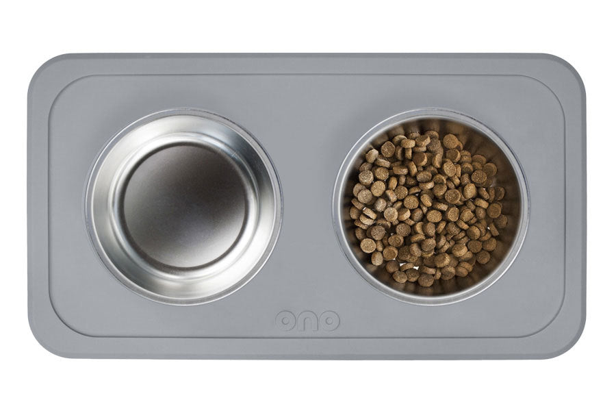 Double Non-Slip Pet Bowl and Mat