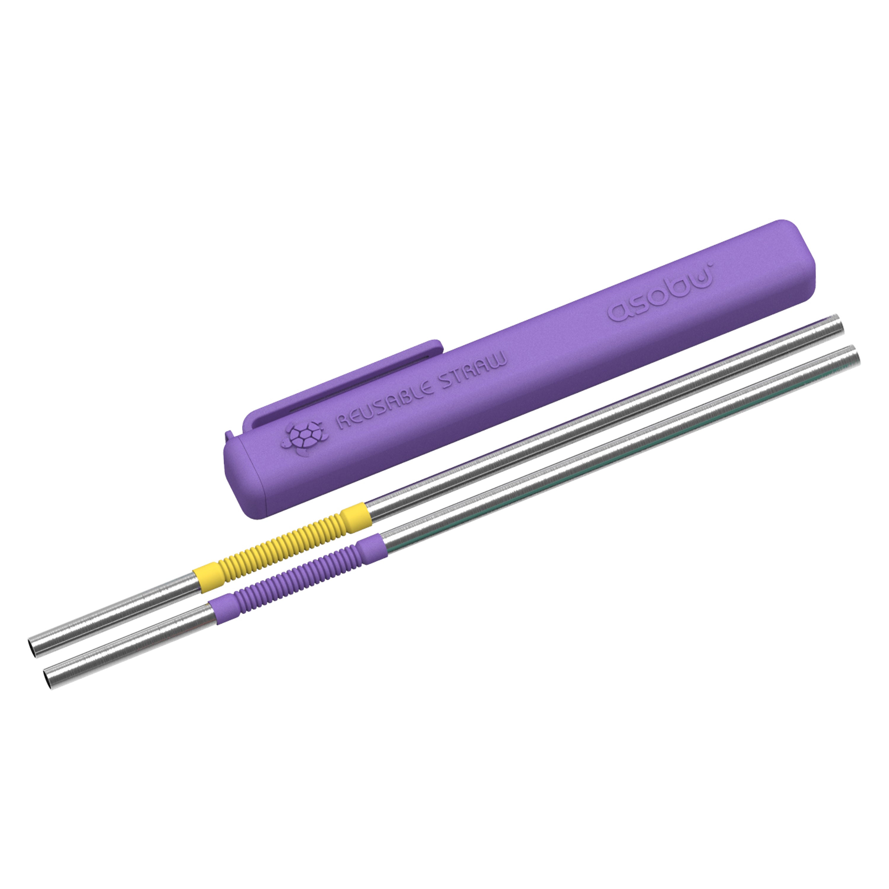 Re-usable Straws With Silicone Carry Holder