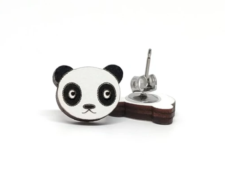 Wood Stud Earrings