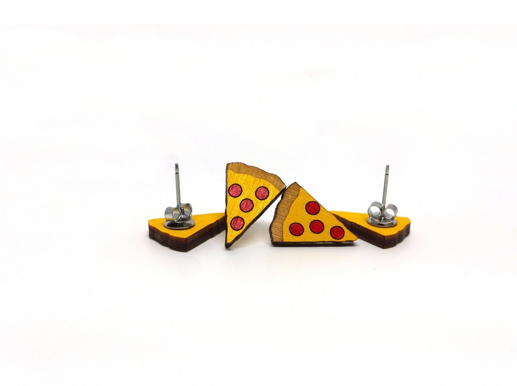 Wood Stud Earrings