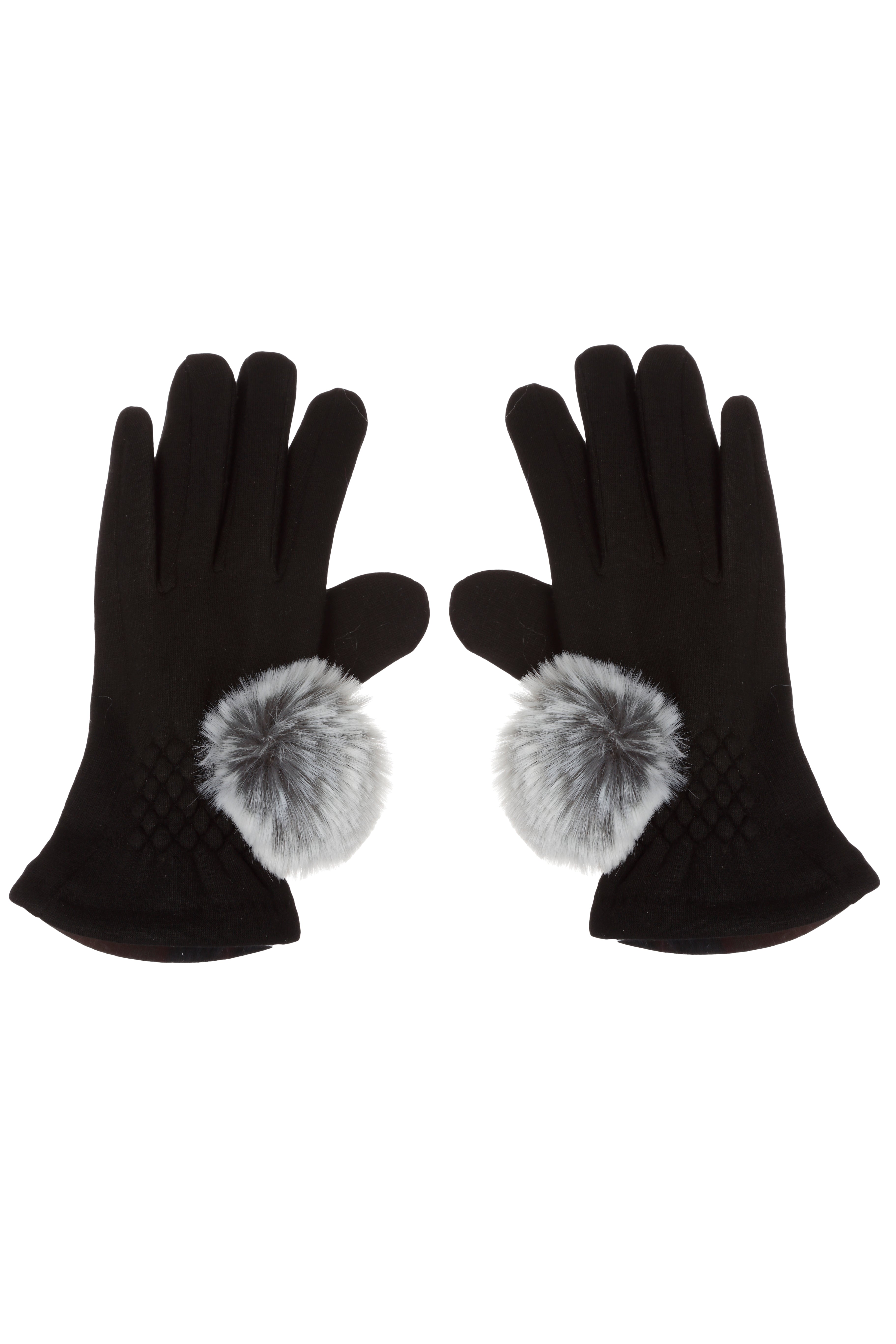 Pompoms Faux Fur Gloves