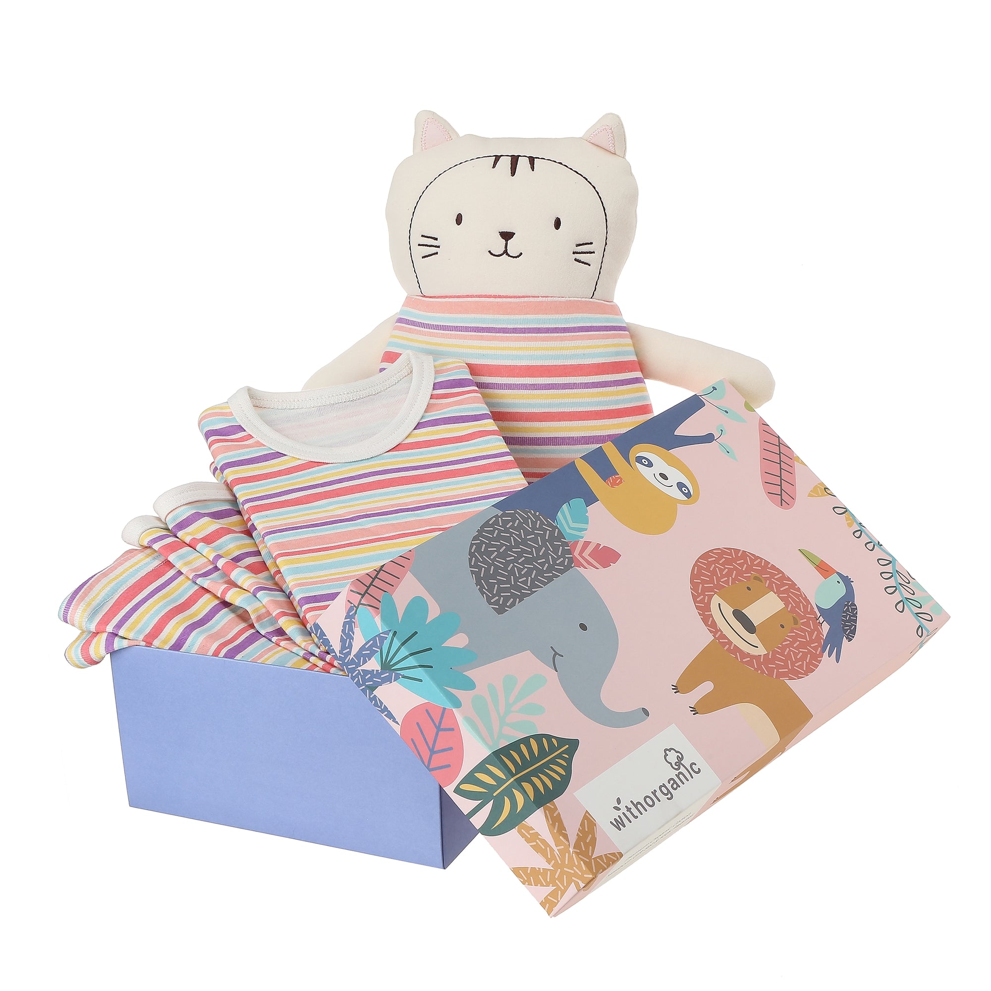Kids Pajama and Matching Doll Set - Princess Stripe