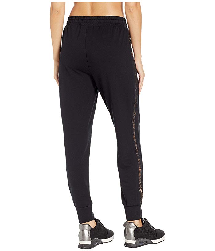 Distressed Bronze Side Stripe Jogger