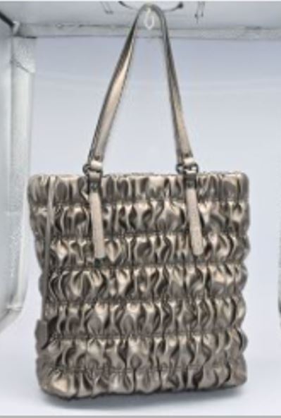 Ruched Lambskin Shopper