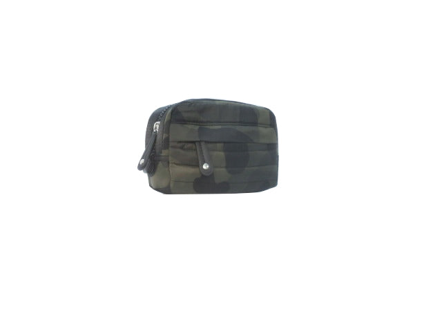 Quilted Camo Printed Nylon Cosmetic Case
