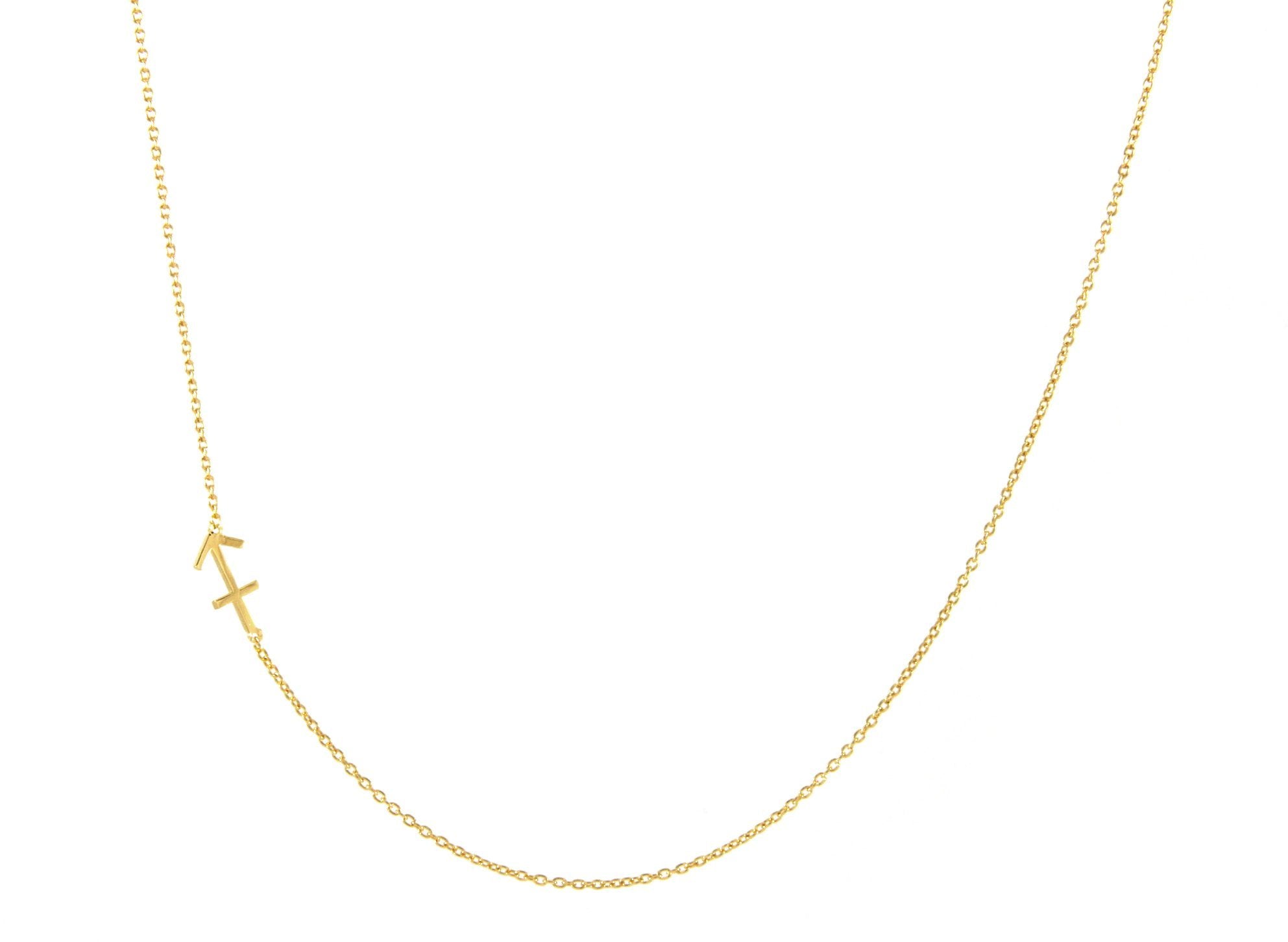 Sideways Zodiac Necklace