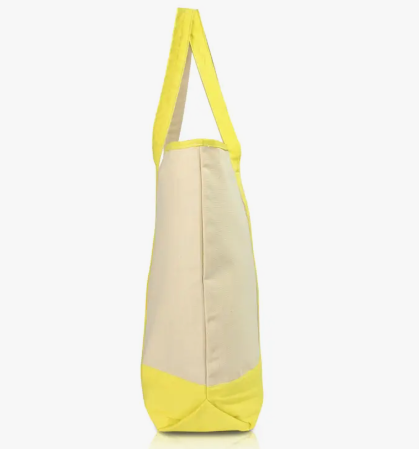 22" Open Top Heavy Duty Deluxe Tote Bag Outer Pocket