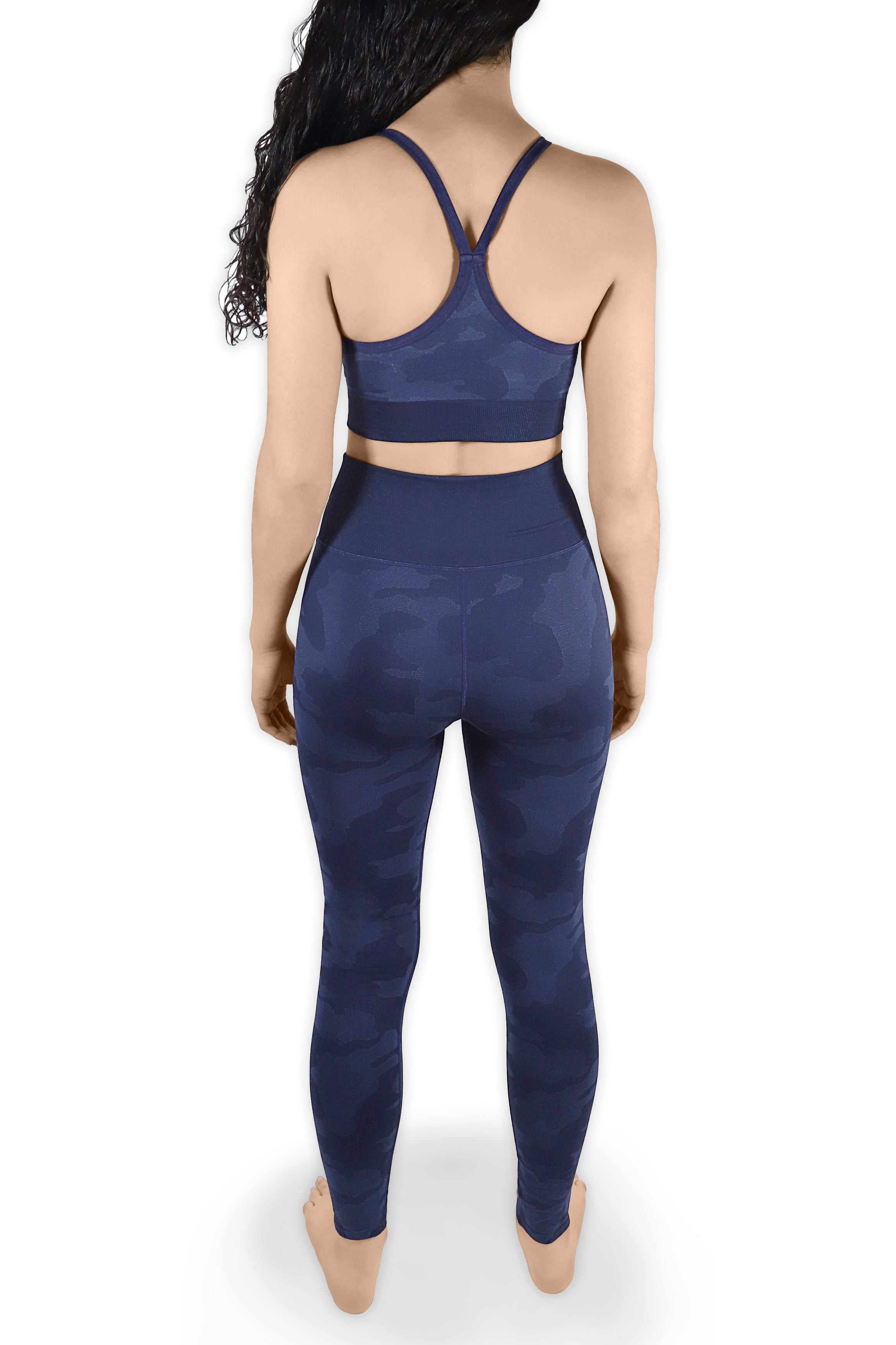 Seamless Camo Sports Bra with Racerback