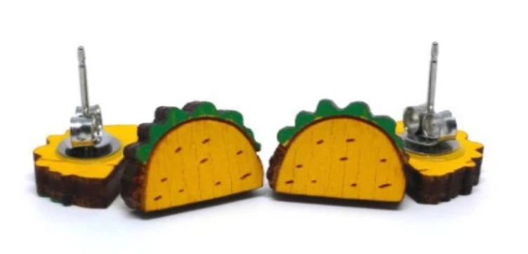 Wood Stud Earrings
